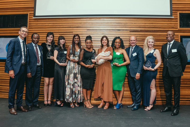From left: H.E. Mr Aurélien Lechevallier, Professor Martiale Zabaze-Kana (UNESCO), Chelsea Tucker (UCT), Emma Platts (UCT), Dr Yogandree Ramsamy (University of Kwa-Zulu Natal), Dr Busiswa Ndaba (Agricultural Research Council), Dr Melissa Nel (UCT), Sinenhlanhla Sikhosana (University of Kwa-Zulu Natal), Gilles Antoine (L’Oréal South Africa), Shantelle Claassen (UCT) and Dr Phil Mjwara (South African Department of Science & Innovation).