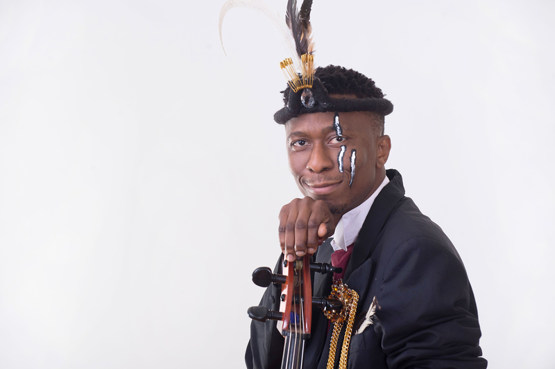Dr Thokozani Mhlambi is the National Research Foundation Postdoctoral Fellow in Innovation at the Archive & Public Culture Research Initiative at UCT, a cellist, composer and musical innovator. <b>Photo</b> Val Adamson.