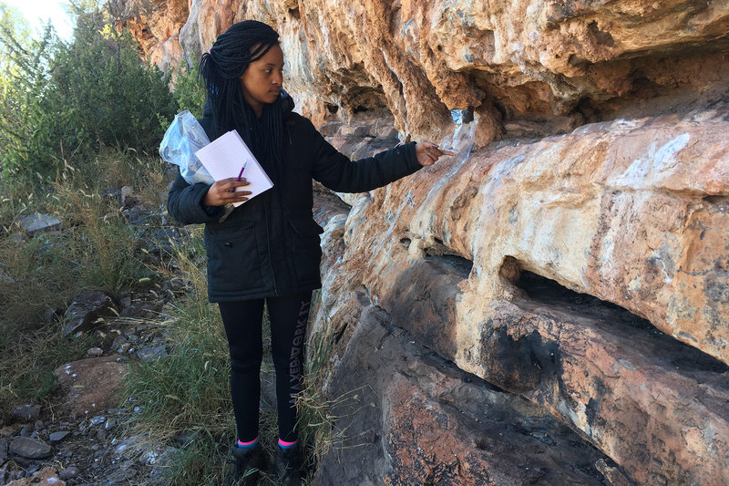 Wendy Khumalo at the excavation site.