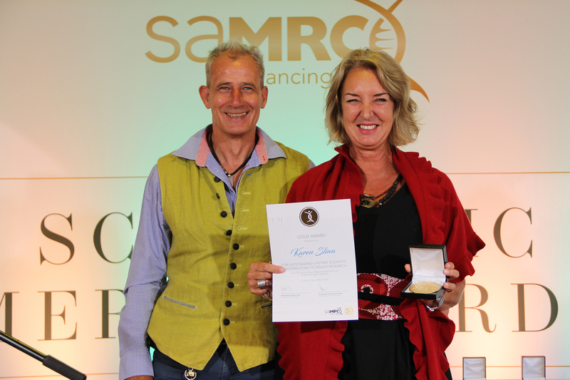 Karen Sliwa (right) of the Hatter Institute and Department of Medicine was awarded a Gold Medal, as was Professor Graeme Meintjes of CIDRI-Africa and the Department of Medicine, who attended virtually.