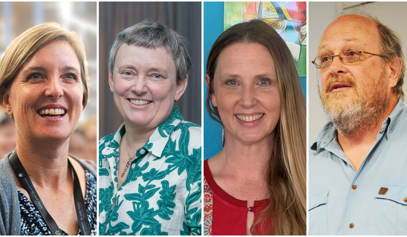 The University of Cape Town (UCT) researchers (L to R) Kirsty Donald, Lesley Green, Katherine Sorsdahl and Bruce Hewitson who have been awarded funding by the DELTAS Africa II programme. 