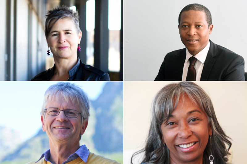 From top left to bottom right: Professors Alison Lewis, Ntobeko Ntusi, Harald Winkler, and Liesl Zühlke