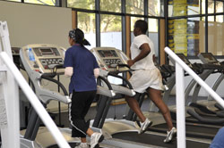 students on treadmill