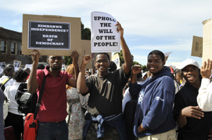 protesting students