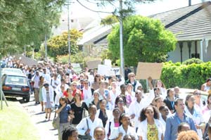 students protest march