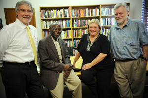 Prof Danie Visser, Prof Michael Adewumi, Prof Jo Beall and Prof Robert Crane