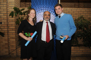 Allison Powell, DVC Prof Crain Soudien, and Shannon Bernhard