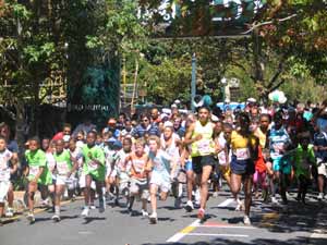 children running