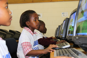 Student at the learning centre