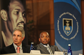 Dr Max Price and Nkosinathi Biko