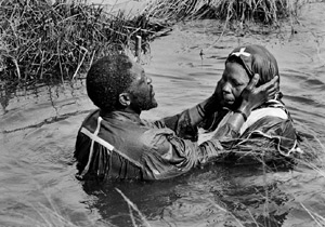 photograph of baptism