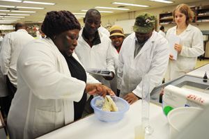 Nombulelo Nongawuza (far-left) and fellow teachers