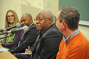 Prof Crain Soudien and other panellists