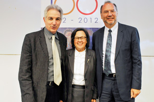 (From left) Dr Max Price, Prof Marian Jacobs and Baron Peter Piot