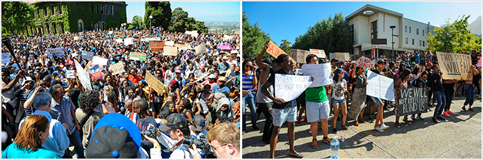 Academics march in solidarity with students