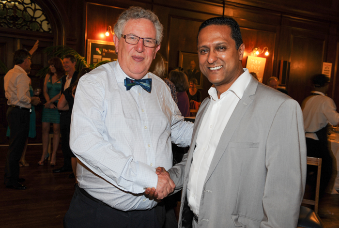 Passing the baton: Outgoing registrar Hugh Amoore with incoming registrar Royston Pillay, who takes office on 1 January 2016.