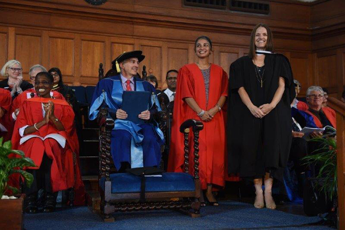 Associate Professor Roshan Galvaan (left) and Liesl Peters