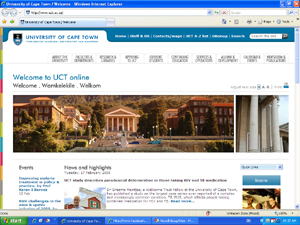 UCT's website