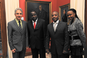 Dr Max Price, Tito Mboweni, Nkosinathi Biko and Portia Gama