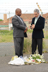 Mayor Dan Plato (left) and Dr Max Price