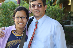 Hannah and Prof Greg Hussey