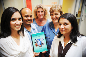 Tracey Toefy, Gideon Nomdo, Cathy Hutchings, Assoc Prof Moragh Paxton and Nisreen Narker