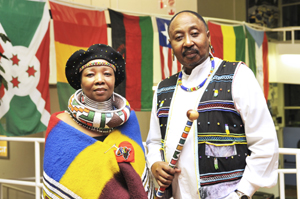 Deputy vice-chancellor Prof Thandabantu Nhlapo with his wife, Mathokoza