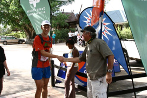 William Robinson (left) is congratulated