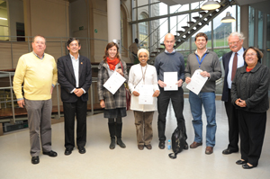 Prof Dave Beatty, Emer Prof Greg Hussey, Dr Susan Cleary, Nazma Mansoor, Dr Graeme Meintjes, Dr Thomas Scriba, Emer Prof Wieland Gevers and Prof Marian Jacobs