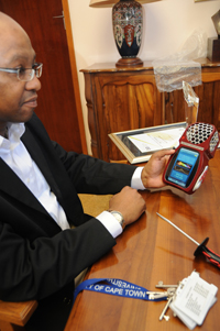 Dr Sipho Mfolozi, the inventor of the prize-winning NecroChronometer