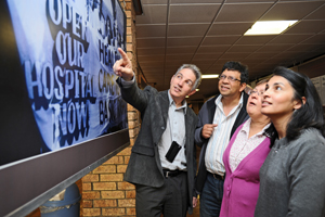 Dr Max Price views the Steve Biko Memorial exhibition