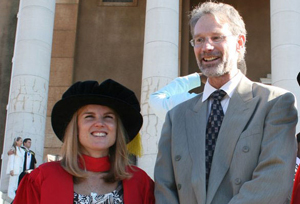 Dr Cally Ardington with Prof Murray Leibbrandt.