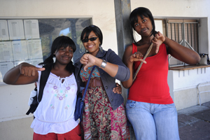 Students Samantha Malunga, Azola Qhina and Ntombi Sibiya