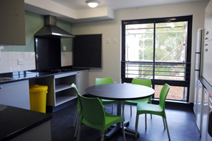 One of the completed kitchens in the Obz Square residence