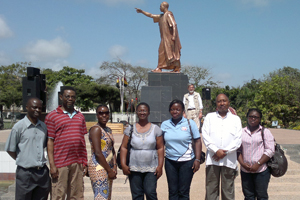 While in Nigeria, the UCT group paused for a picture with colleagues and friends