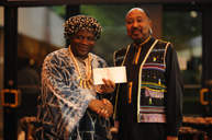 Prof Thandabantu Nhlapo presented the awards to the fancy dress winners