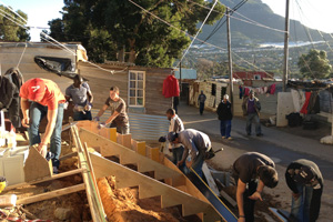 Washing platforms in township