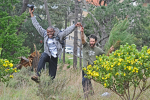 Tresor Mvumbi and David Gwynne-Evans