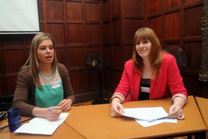 Megan Cawood (pictured left) and Holly McGurk