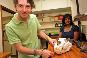 Nick Fordyce with Prof Anusuya Chinsamy-Turan