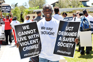 Protest march against gender violence