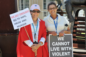 Protest march against gender violence