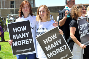 Protest march against gender violence