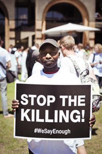 Protest march against gender violence