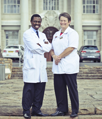 Prof Bongani Mayosi and deputy director Prof Vanessa Burch