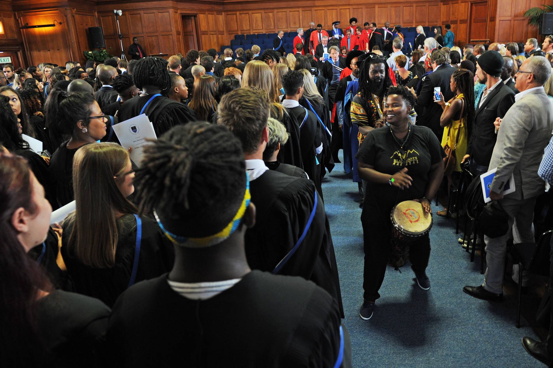 Led by Blackroots Marimba, the graduands and their guests didn't forget to have a good time.