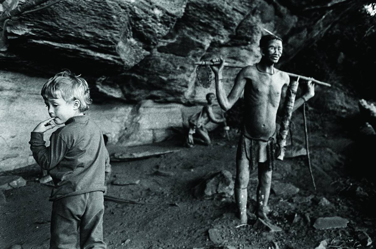 A diorama for the Abathwa (southern Drakensberg San), who lived in the region for millennia, Giant’s Castle, Drakensberg, South Africa, 1994