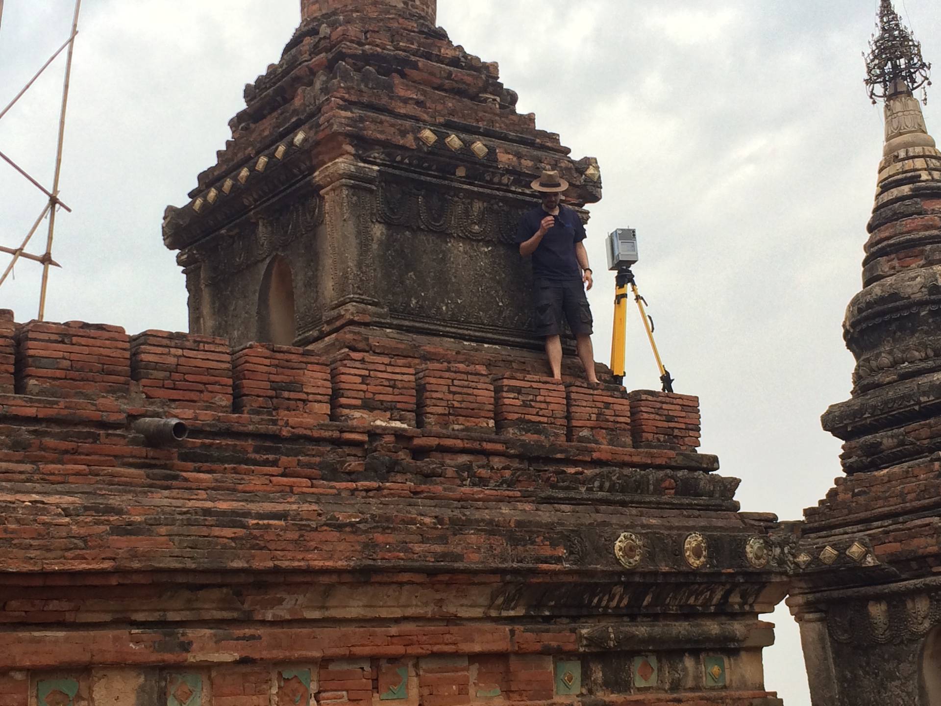 Christoph Held on a fragile ledge of red bricks that is more than 800 years old. The quake damage was compounded by previous poor repair work during the years of military rule.