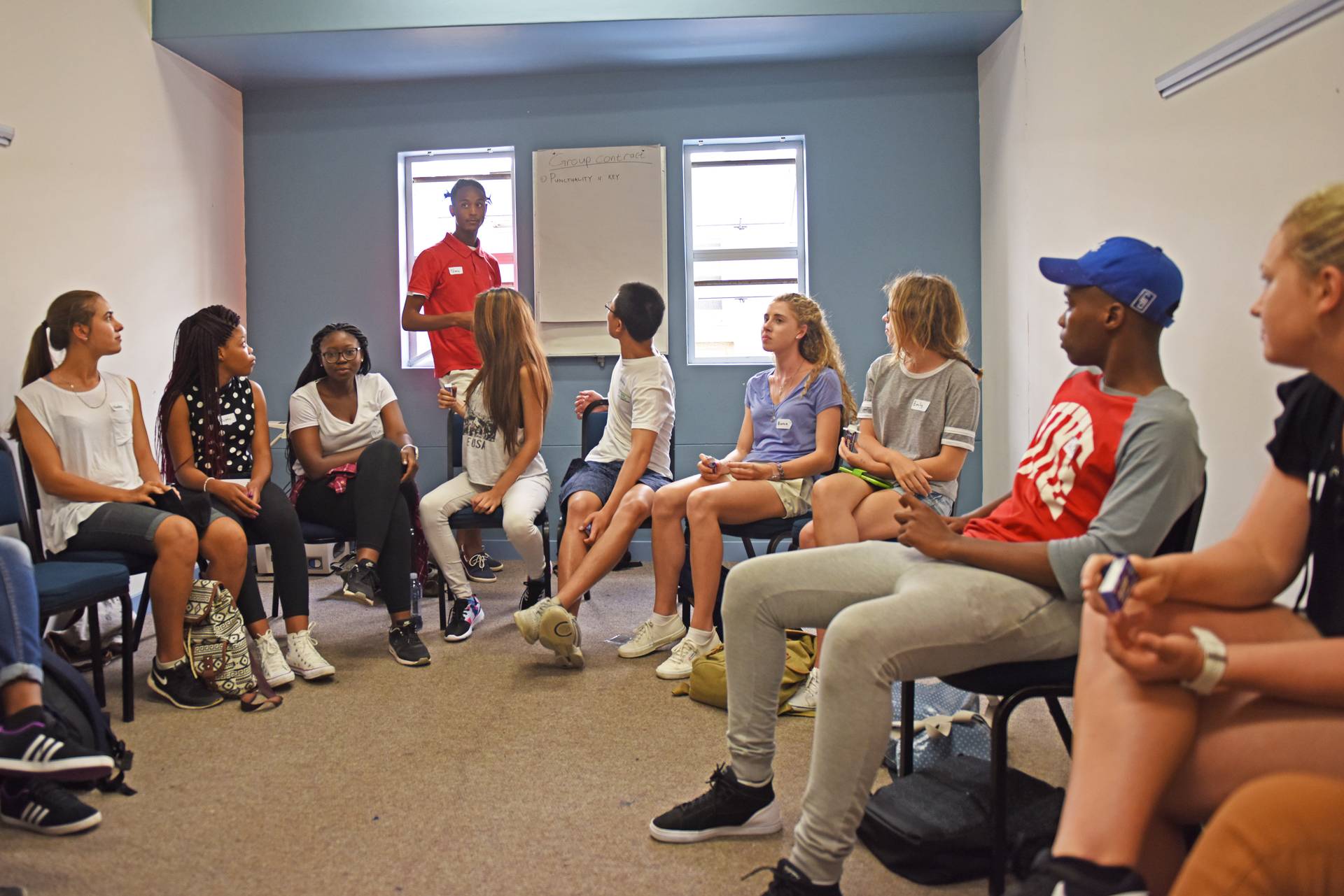 Orientation workshop with medical students, which is run by student mentors on the medical campus.