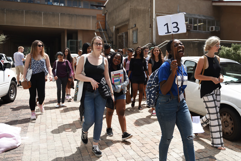 Orientation assistants had a great time showing new students around campus.